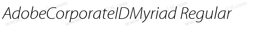 AdobeCorporateIDMyriad Regular字体转换